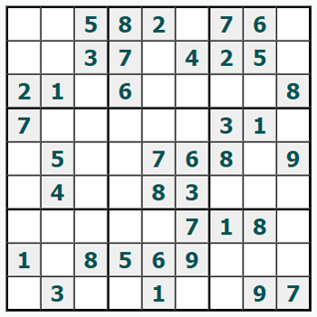 Skriv ut Sudoku #1018