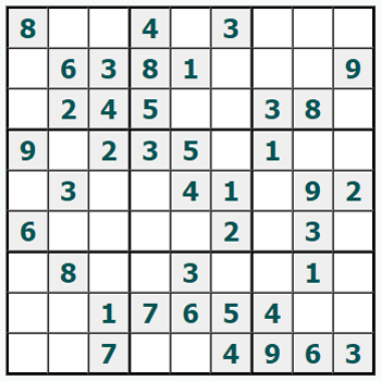 Skriv ut Sudoku #1043
