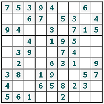 skriva ut Sudoku #107