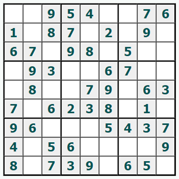 Skriv ut Sudoku #1097