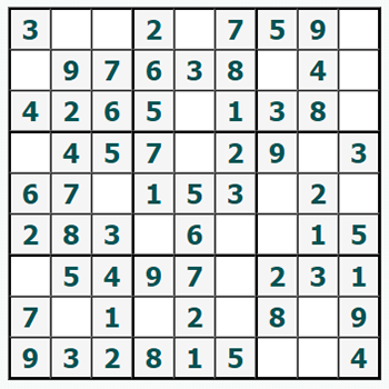 Skriv ut Sudoku #231