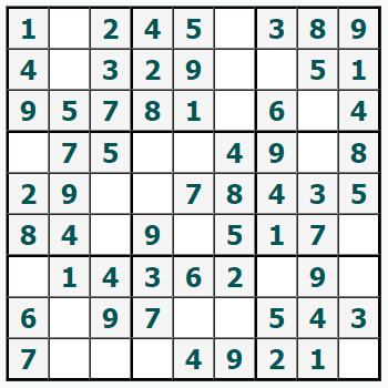 Skriv ut Sudoku #241