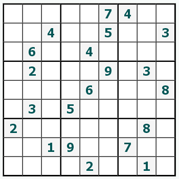 Skriv ut Sudoku #275
