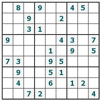 Skriv ut Sudoku #309