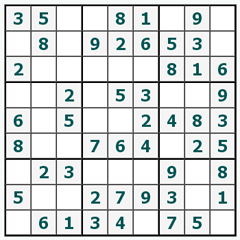Sudoku trực tuyến #337