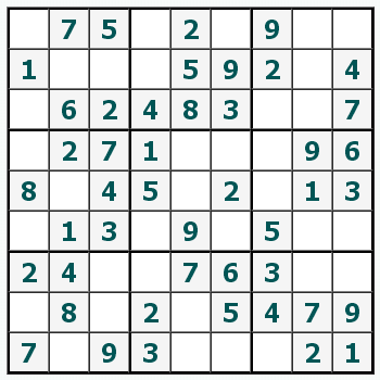 Skriv ut Sudoku #497