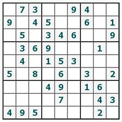 Sudoku on-line #523