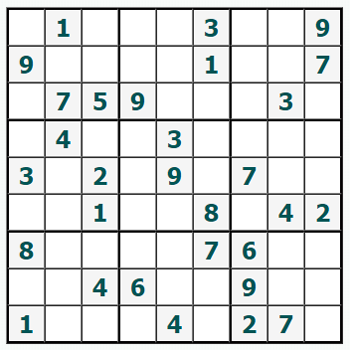 Skriv ut Sudoku #589