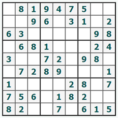 Sudoku on-line #607