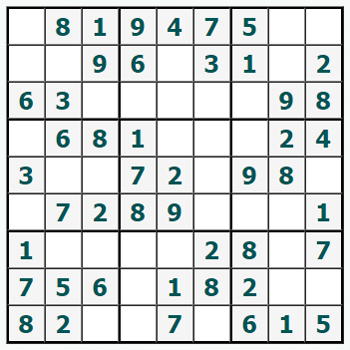 Print Sudoku #607