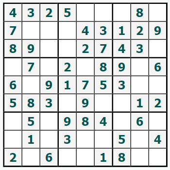 Skriv ut Sudoku #752