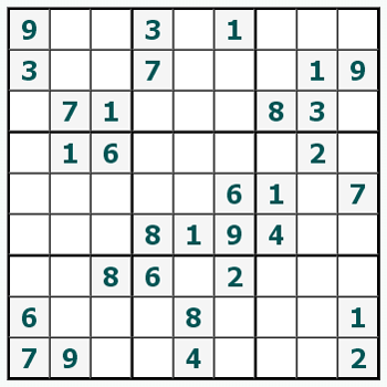 Skriv ut Sudoku #89