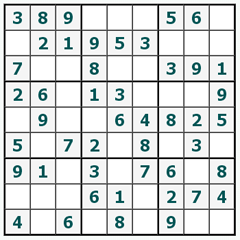 Sudoku on-line #262