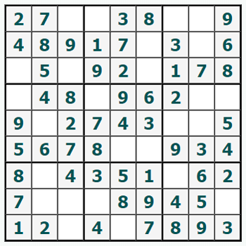 Skriv ut Sudoku #581